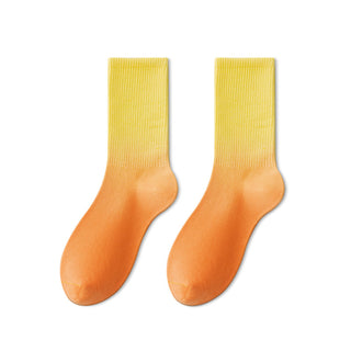 Tie-dye gradient comfortable casual socks for men's & women's