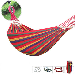 Outdoor Breathable Polycotton Striped Camping Hammock