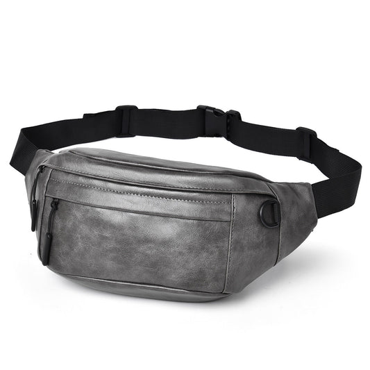 Mens Casual Waist Chest Crossbody Shoulder Bag with Multi-layer Capacity