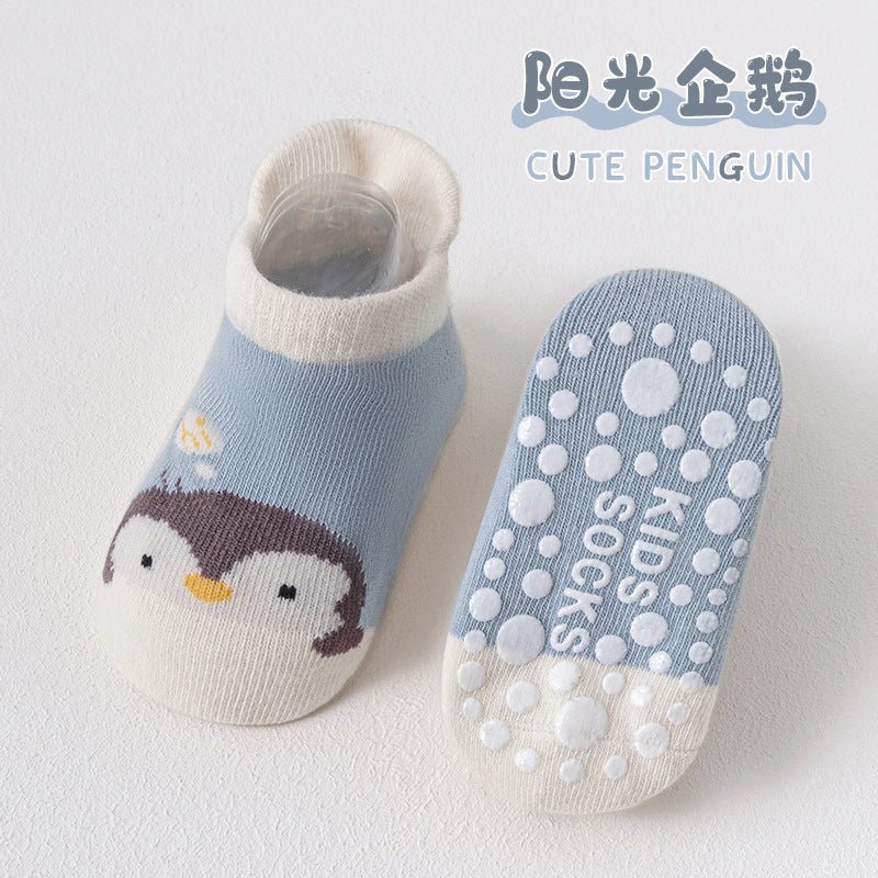 All Seasons Non-Slippery Heel Style Cartoon Printed Soft and Comfortable Baby Socks