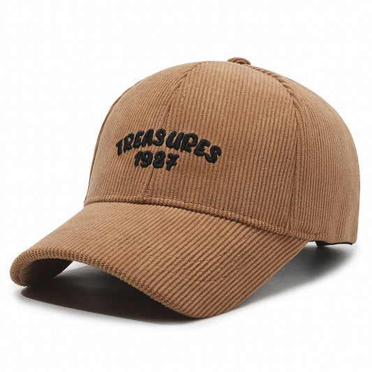 New corduroy solid color baseball caps