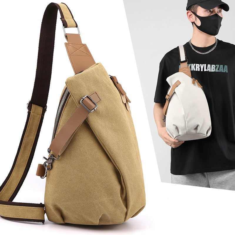 Large capacity chest bag men's crossbody bag, Men's casual chest bag