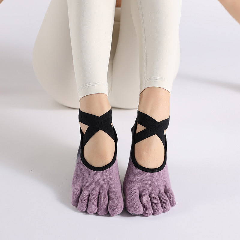 Anti slip short tube invisible ladies yoga socks