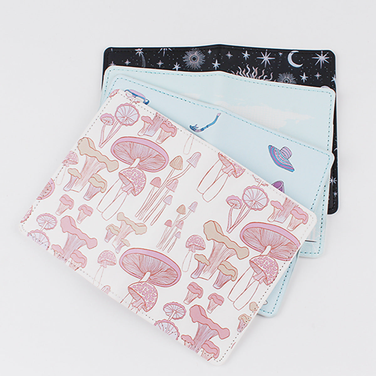 PU leather print Travel Passport Cover Card ID Holder