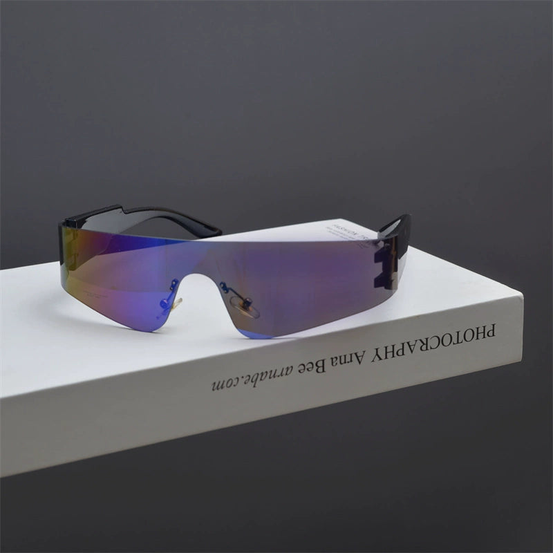 Futuristic Frameless reflective sunglass, Driving and riding sunglass for men and women