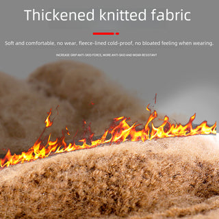 Fleece thickened warm wool knitted winter gloves