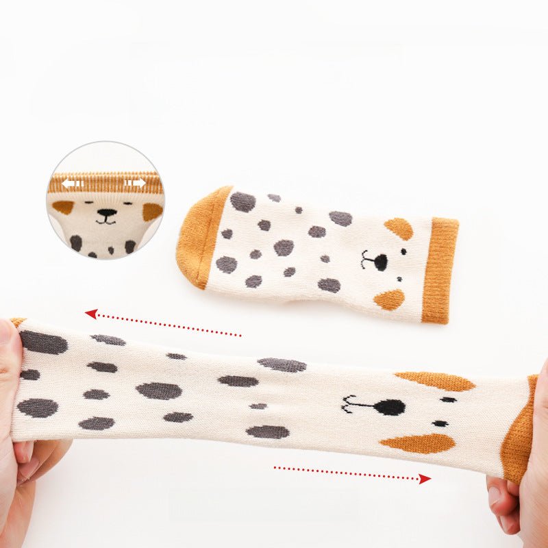 Non-Slippery All Seasons Cotton and Comfy Floor Socks for Newborn and Toddlers