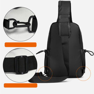 Mens Oxford Crossbody Backpack Casual Chest Shoulder Bag