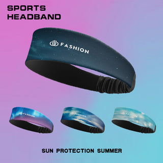 Unisex Silk Breathable Sports Headband Moisture-Wicking Sweatband