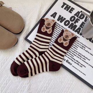Three-dimensional Bear feather gauze socks