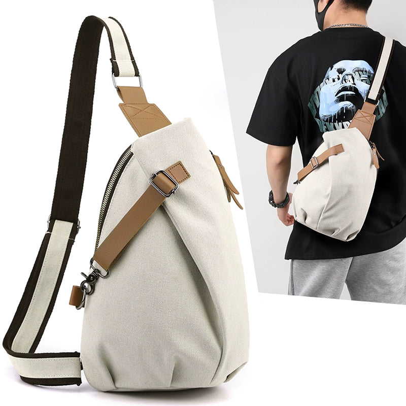 Large capacity chest bag men's crossbody bag, Men's casual chest bag