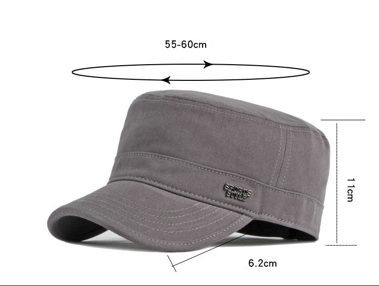 বসন্ত এবং শরতের ফ্ল্যাট মিলিটারি সুতির আউটডোর ক্যাপ