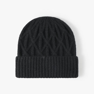 Jacquard warm cold outdoor warm inside fleece beanie