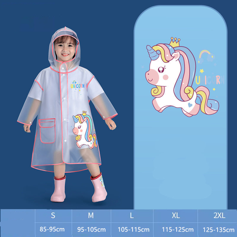 Beimei F038 Kids EVA Raincoat for Boys Students Fun Print