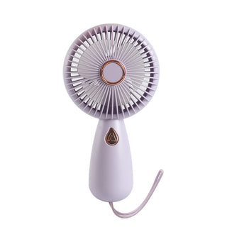 Small handheld fan with LED portable USB rechargeable electric fan