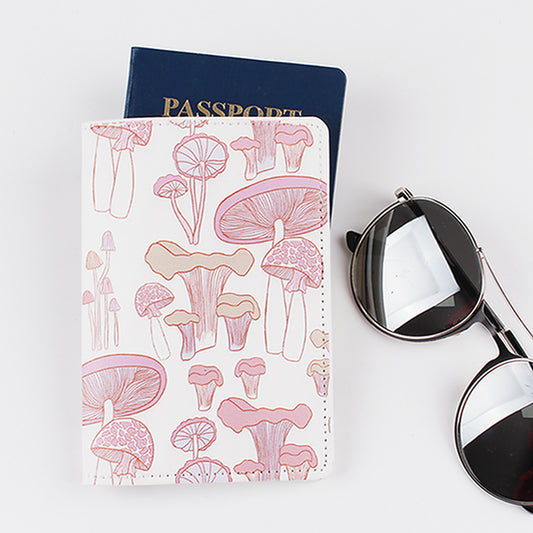 PU leather print Travel Passport Cover Card ID Holder