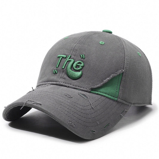 Letter embroidery large brim outdoor baseball cap