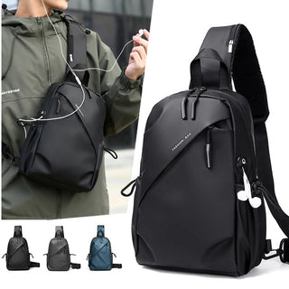 Mens Oxford Crossbody Backpack Casual Chest Shoulder Bag
