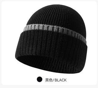 Yarn knitted winter  men's and women's thickened beanie hat