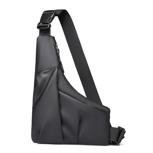 Mens Triangle Crossbody Bag Lightweight Waterproof Chest Shoulder Bag
