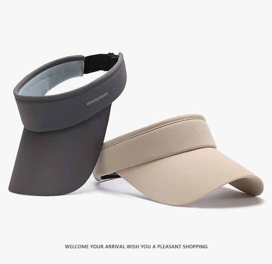 Anti-ultraviolet large brim running empty top sunshade cap