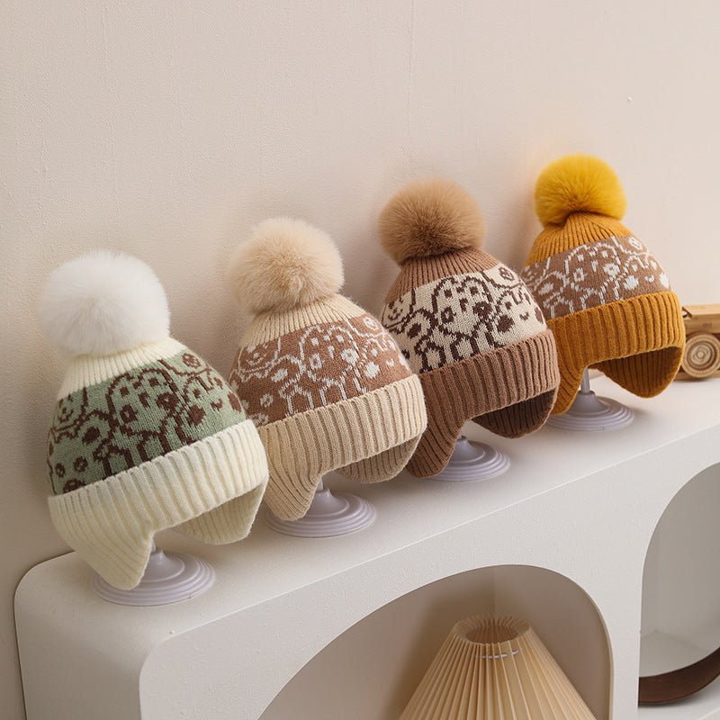 Toddler's Ear Protecting Thick Velvet Cap For Winter