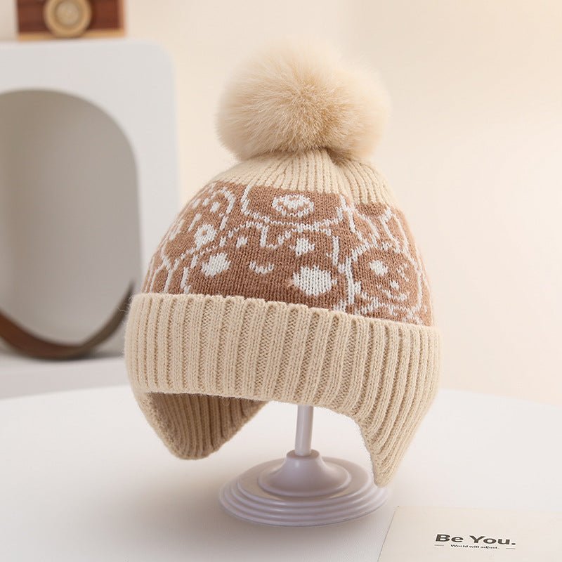 Toddler's Ear Protecting Thick Velvet Cap For Winter