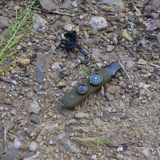 7-in-1 Outdoor Emergency Survival Whistle Multi-Tool with LED Light X7-1