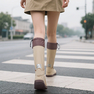PVC Waterproof High Boot Shoe Covers, Non-Slip, Thickened