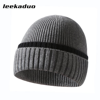 Yarn knitted winter  men's and women's thickened beanie hat