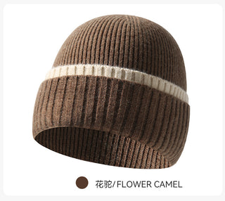 Yarn knitted winter  men's and women's thickened beanie hat