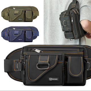 Oxford Cloth Men's Water Repellent Tactical Waist Bag Chest Bag