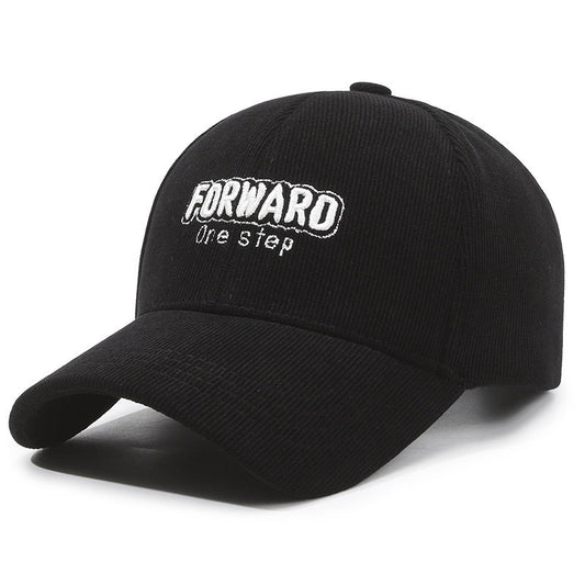 New corduroy letter embroidery baseball caps