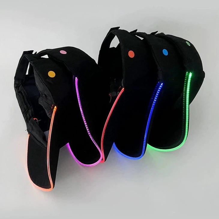 LED light fiber optic luminous cap baseball cap