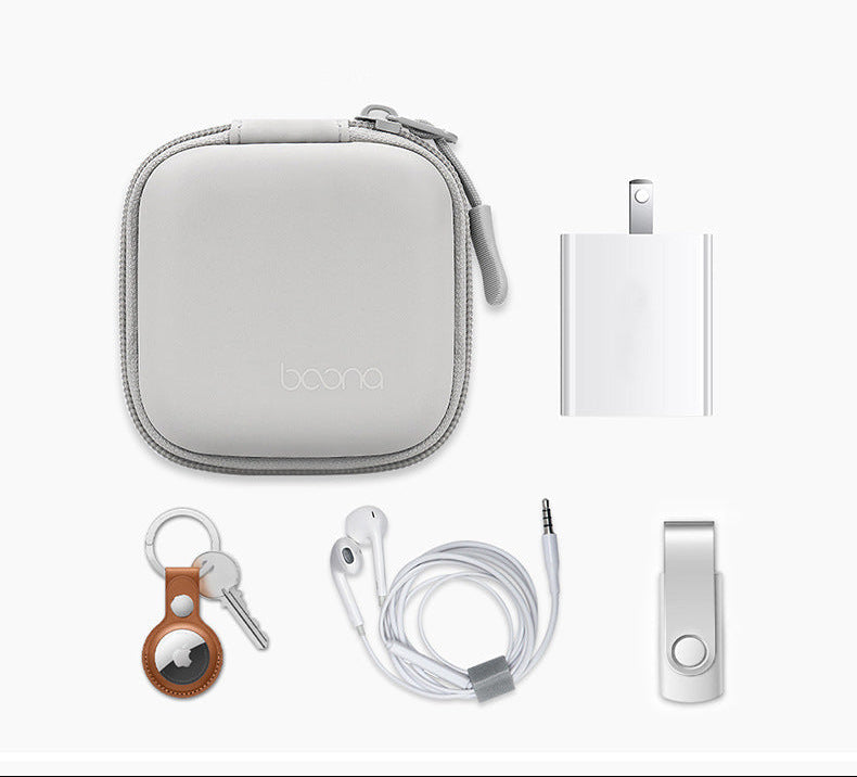 লেদার মোড়ানো সুরক্ষা পাওয়ার চার্জার, ডেটা কেবল স্টোরেজ ব্যাগ 