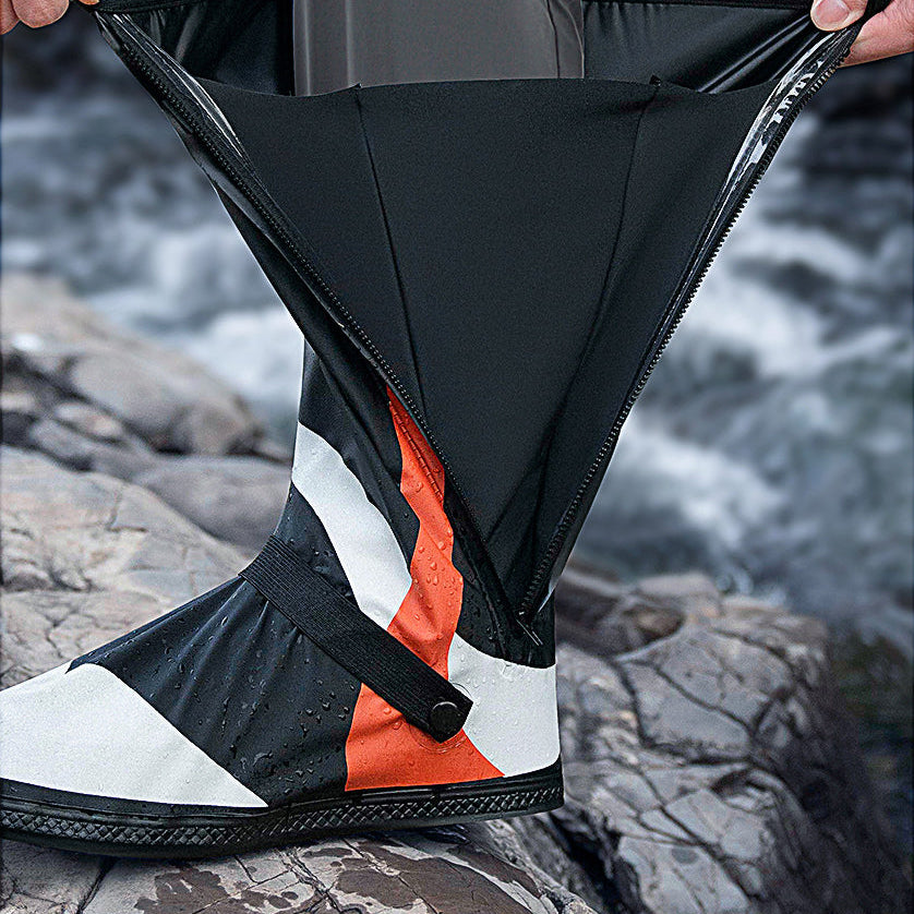 PVC Waterproof Shoe Covers Set High-Top Non-Slip Rain Boots for Adults