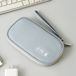 Travel mini data cable, power bank & earphone storage bag