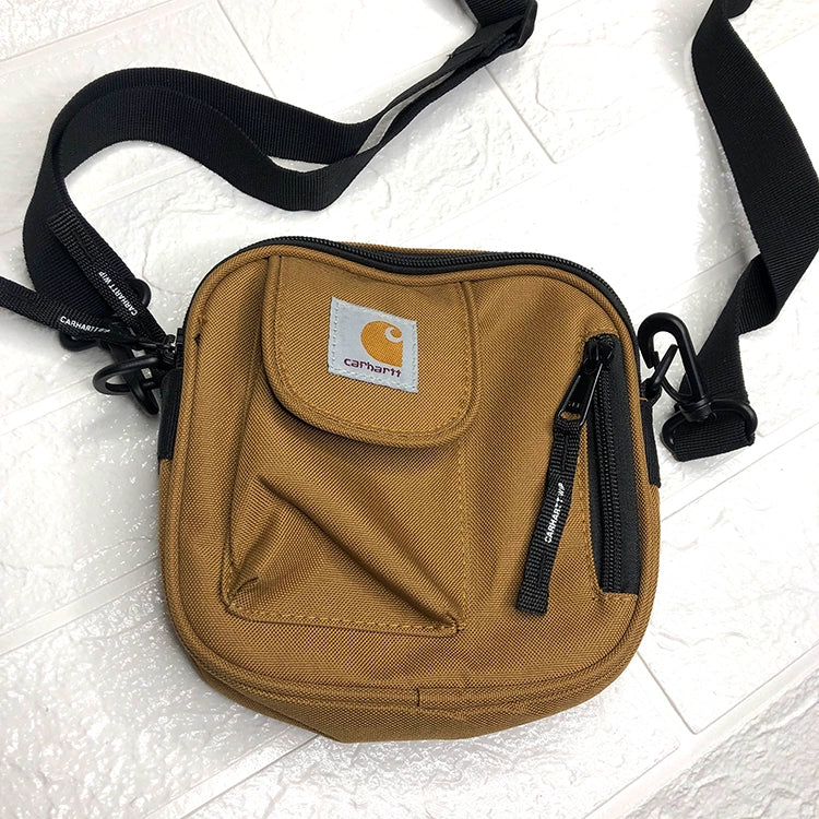 Cross-body bag men's and women's shoulder bag, bungee small square bag for travel.