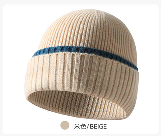Yarn knitted winter  men's and women's thickened beanie hat
