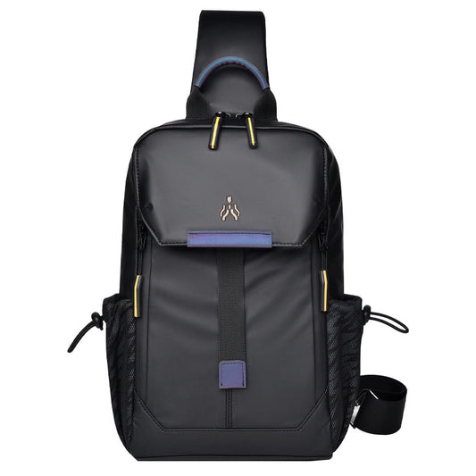 Men’s Reflective Waterproof Chest Crossbody Bag with iPad Compartment