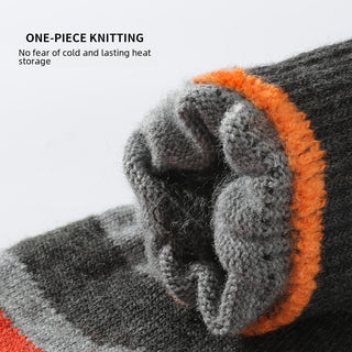 Winter Knitted Warm Fleece Outdoor Cycling Anti Slip Woolen Gloves