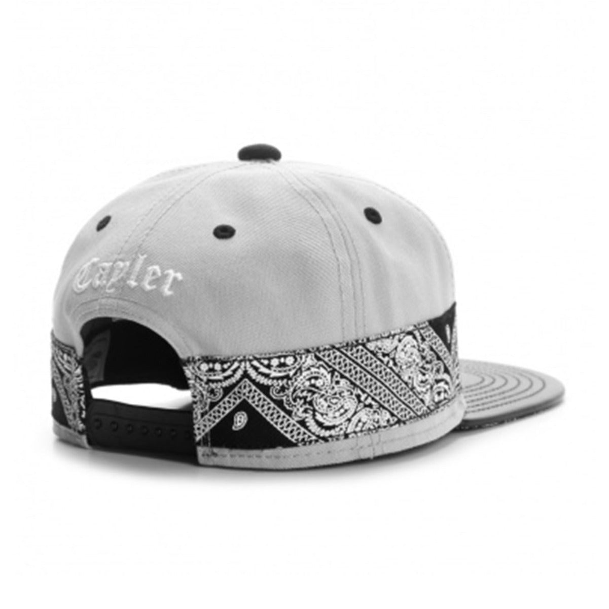 Big C cashew pattern print embroidery flat brim Snapback Cap