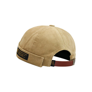 Corduroy Retro Eaves Sailor Beanie Hat