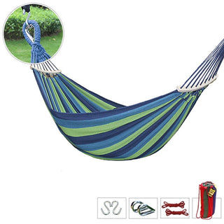 Outdoor Breathable Polycotton Striped Camping Hammock