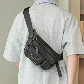 Oxford Cloth Men's Water Repellent Tactical Waist Bag Chest Bag