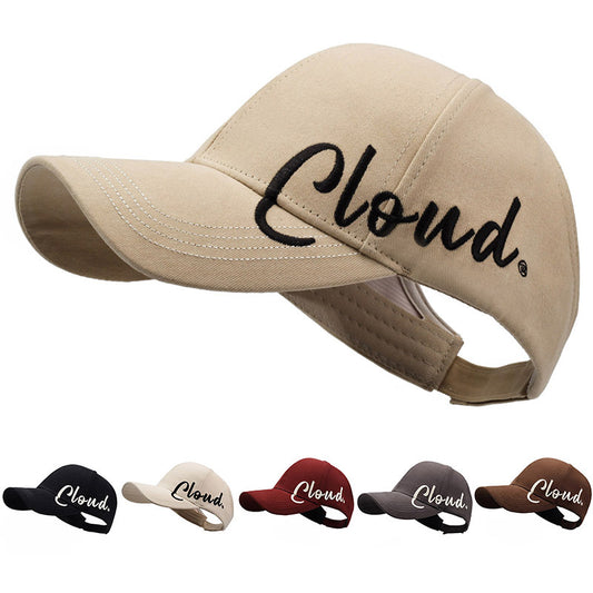 Semi top outdoor running, sports embroidery and versatile peaked cap