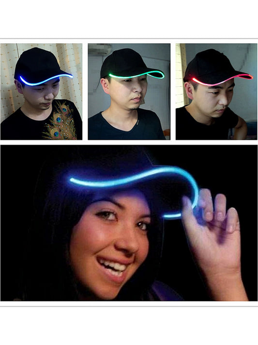 LED light fiber optic luminous cap baseball cap