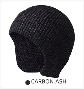 Winter knitted solid color warm ear protection outdoor riding wool hat