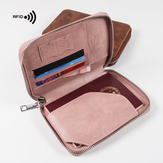 RFID Anti-Theft Brush Outbound Passport Holder for Travel