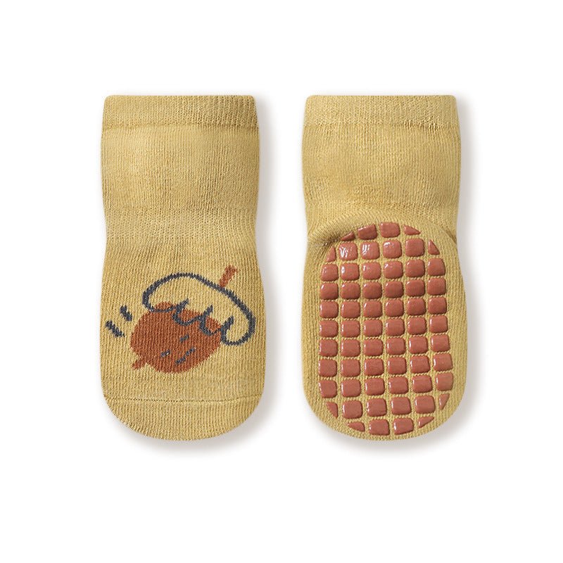 Non-Slippery All Seasons Cotton and Comfy Floor Socks for Newborn and Toddlers